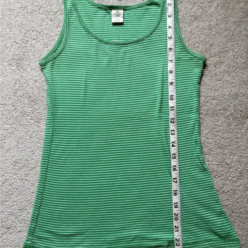 Green Striped Tank Top